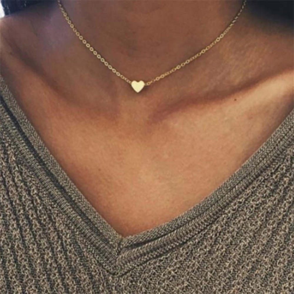 Gold Heart Pendant Necklace